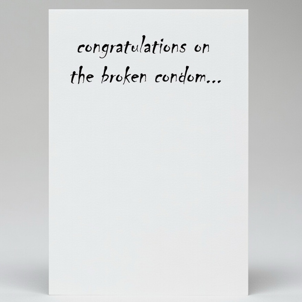Humorous White Greeting Card For Men